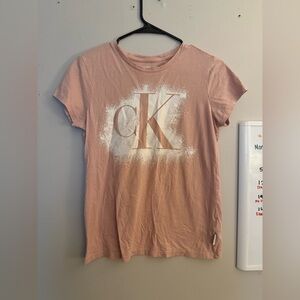 Calvin Klein pink logo shirt